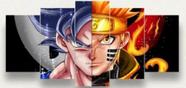 Quadros Decorativos Goku E Naruto"