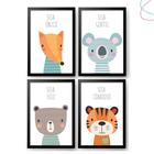 Quadros Decorativos Infantil Animais Bosque fofos