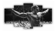 Quadros Decorativos Mosaico Arnold Schwarzenegger Academia Gym "