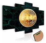 Quadros Decorativos Mosaico Bitcoin Moeda Virtual"