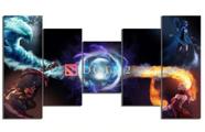 Quadros Decorativos Mosaico dota 2 game jogo "