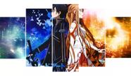 Quadros Decorativos Mosaico Kirito E Asuna Sword Art Online"