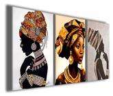 Quadros Decorativos Mosaico Mulher Africana Negra África Colorido"