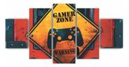 quadros decorativos Painel Gamer Jogar Nerd Play"