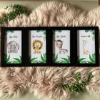 Quadros decorativos safari infantil frases selva floral MDF