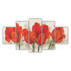 Quadros Mosaico Floral Flores Buquê De Tulipas Vermelhas 2