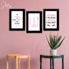 Quadros Para Designer de Sobrancelhas Rosa e Preto