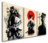 Quadros Para Sala 5 Peças Japonês Samurai Japão "