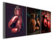 Quadros Para Sala 5 Peças Luvas Luta Boxe Artes Marciais"