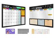 Quadros Produtiv. Calendário Mês/Sem. 60x40cm + Extras - Jb Criações