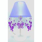 Quartinho De Bebê Lustre E Abajur Menina Borboleta Violeta - Lustres Sh Design