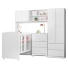 Quarto Bebe Sophia 100% MDF- Berço Rodizio-Comoda-Roupeiro