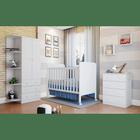 Quarto Completo Bebê Moveis Peroba smim berço Americano 100% MDF Branco