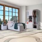 Quarto Completo Solteiro Branco Harriet Shop JM