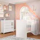 Quarto de Bebê Ariel II Berço Cômoda Branco Infantil