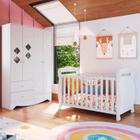 Quarto de Bebê com Guarda Roupa e Berço Cocada 100% Mdf Espresso Móveis