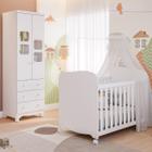 Quarto de Bebê Completo Berço Americano Uli Guarda Roupa Uli 2 Portas
