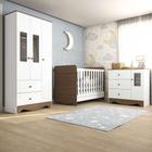 Quarto Infantil Ben Flex 4 PT 5 GV Branco e Carvalho - Peroba