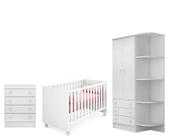 Quarto Infantil Berço Mini Cama Americano Branco - Qmovi