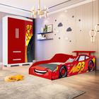 Quarto Infantil Carro McVeloz com Cama e Guarda Roupa