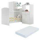 Quarto Infantil com Colchão Incluso Meu Bebê Multimóveis Branco