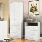 Quarto Infantil com Guarda Roupas 2 Portas 3 Gavetas e Cômoda 3 Gavetas Smim New Móveis Peroba