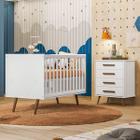 Quarto Infantil Completo Bear 4 Gavetas Branco - Pnr Móveis