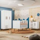 Quarto Infantil Completo Bear 4 Portas 6 Gavetas Branco - Pnr Móveis