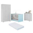 Quarto Infantil Completo com Colchão Incluso Algodão Doce Multimóveis MP4253