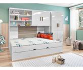 Quarto Infantil Modulado Com Guarda Roupa E Bicama Chiara - Phoenix Baby