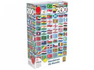 Quebra-cabeça 200 Peças Puzzle Bandeiras do Mundo - Grow
