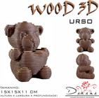 Quebra Cabeça 3D Urso Coração Decoração Ornamento Enfeite