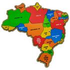 Quebra-Cabeça Brasil Mapa Região G Brinquedo Educativo MDF - Maninho Brinquedos