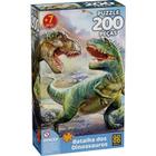 Quebra Cabeça Cartonado Batalha dos Dinossauros 200 Peças