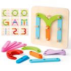 Quebra-cabeça de construção Toy Coogam Wooden Letter Number Kids