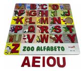 Quebra-cabeça De Encaixe Zoo Alfabeto 26 Peças