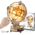 Quebra-cabeça de madeira 3D ROKR LED Luminated Globe Model ST003