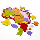 Quebra-Cabeça de madeira Mapa do Brasil - Regiões, Estados e Capitais, da NewArt - Cód. 306