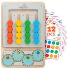 Quebra-cabeça de madeira para crianças Montessori Brinquedos para 1 2 3 4 anos de idade e acima - Tabuleiro ocupado para crianças com jogo de correspondência de cores, brinquedo de classificação, meninos e meninas jogo de lógica educacional par