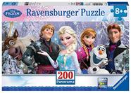 Quebra-cabeça Disney Frozen Friends Panorama 200 peças, peças exclusivas, ajuste perfeito
