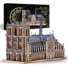 Quebra Cabeça Diy 3D Nano Metálico Catedral Notre Dame Paris