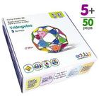 Quebra-cabeça Edulig Puzzle 3D Triângulos - 5 sugestões de montagem - 50 peças e conexões - 6 cores - Eduli