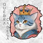 Quebra-Cabeça Gato Real, Felino da Realeza. Peças em Formatos Especiais. Ilustrações Exclusivas