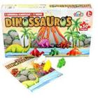 Quebra Cabeça Infantil Dinossauros 30 Pçs-jogo Educativo + 3 Mini Dinossauros
