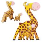 Quebra Cabeça Infantil Madeira Pedagógico De Animais Girafa