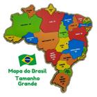 Quebra-cabeça Infantil Mapa do Brasil 26 peças Brinquedo Educativo MDF - Maninho - 3 anos
