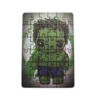 Quebra-Cabeça Jogo Infantil Hulk Cute 36 Peças MDF 18x26