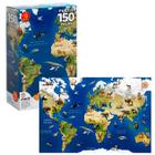 Quebra Cabeça Mapa Animais do Mundo Puzzle 150 pçs Infantil