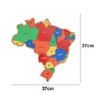 Quebra Cabeça Mapa do Brasil G em MDF 2,5mm