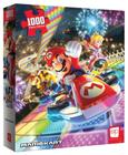 Quebra-Cabeça Mario Kart Rainbow Road 1000 Peças - Super Mario com Mario, Peach e Bowser - Oficial Nintendo